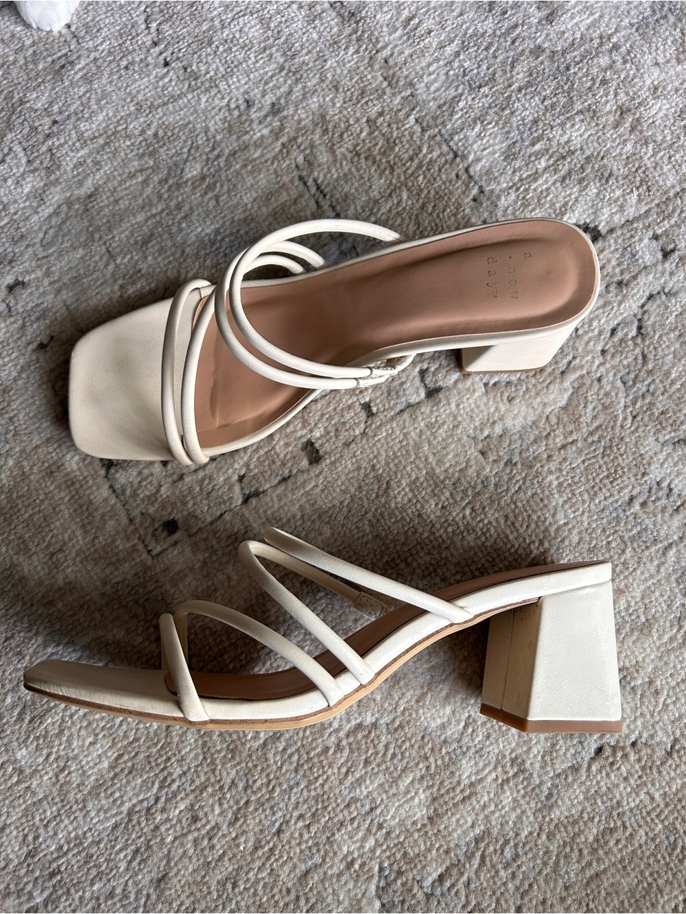 A New Day White Strappy Heels